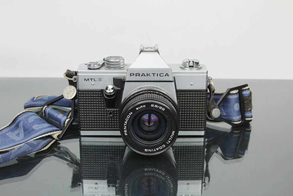 <tc>Praktica</tc> MTL 3 + Pentacon auto 2.8/29 M42 objektiivi