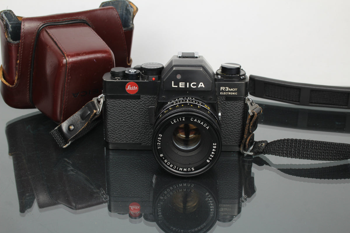 Leica R3 Mot elektroninen + 50mm f/2 Summicron-R objektiivi