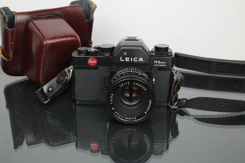 Leica R3 Mot elektroninen + 50mm f/2 Summicron-R objektiivi